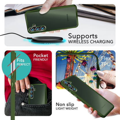 NALIA Matte Handyhülle für Samsung Galaxy S24 Plus – Stoßfester Silikon-Rahmen & Semi-Transparent – FUZION (Anti-Fingerprint Case) – Marke aus Berlin
