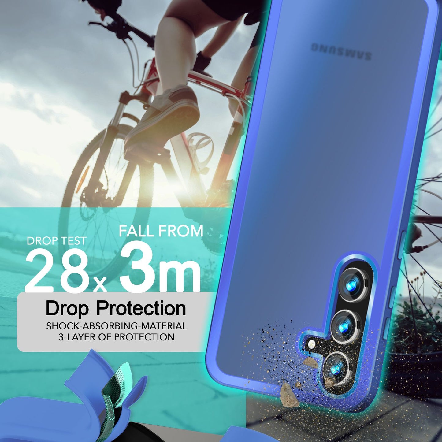 NALIA Matte Handyhülle für Samsung Galaxy S24 Plus – Stoßfester Silikon-Rahmen & Semi-Transparent – FUZION (Anti-Fingerprint Case) – Marke aus Berlin