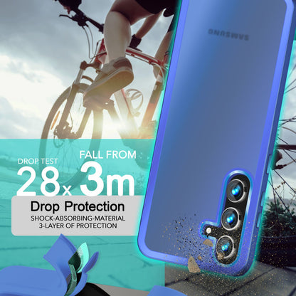 NALIA Matte Handyhülle für Samsung Galaxy S24 Plus – Stoßfester Silikon-Rahmen & Semi-Transparent – FUZION (Anti-Fingerprint Case) – Marke aus Berlin
