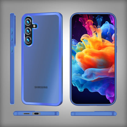 NALIA Matte Handyhülle für Samsung Galaxy S24 Plus – Stoßfester Silikon-Rahmen & Semi-Transparent – FUZION (Anti-Fingerprint Case) – Marke aus Berlin
