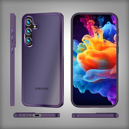 NALIA Matte Handyhülle für Samsung Galaxy S24 Plus – Stoßfester Silikon-Rahmen & Semi-Transparent – FUZION (Anti-Fingerprint Case) – Marke aus Berlin