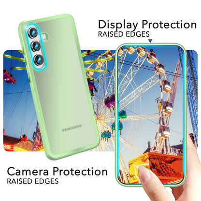 NALIA Matte Handyhülle für Samsung Galaxy S24 Plus – Stoßfester Silikon-Rahmen & Semi-Transparent – FUZION (Anti-Fingerprint Case) – Marke aus Berlin