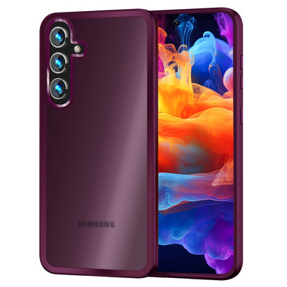 NALIA Matte Handyhülle für Samsung Galaxy S24 Plus – Stoßfester Silikon-Rahmen & Semi-Transparent – FUZION (Anti-Fingerprint Case) – Marke aus Berlin