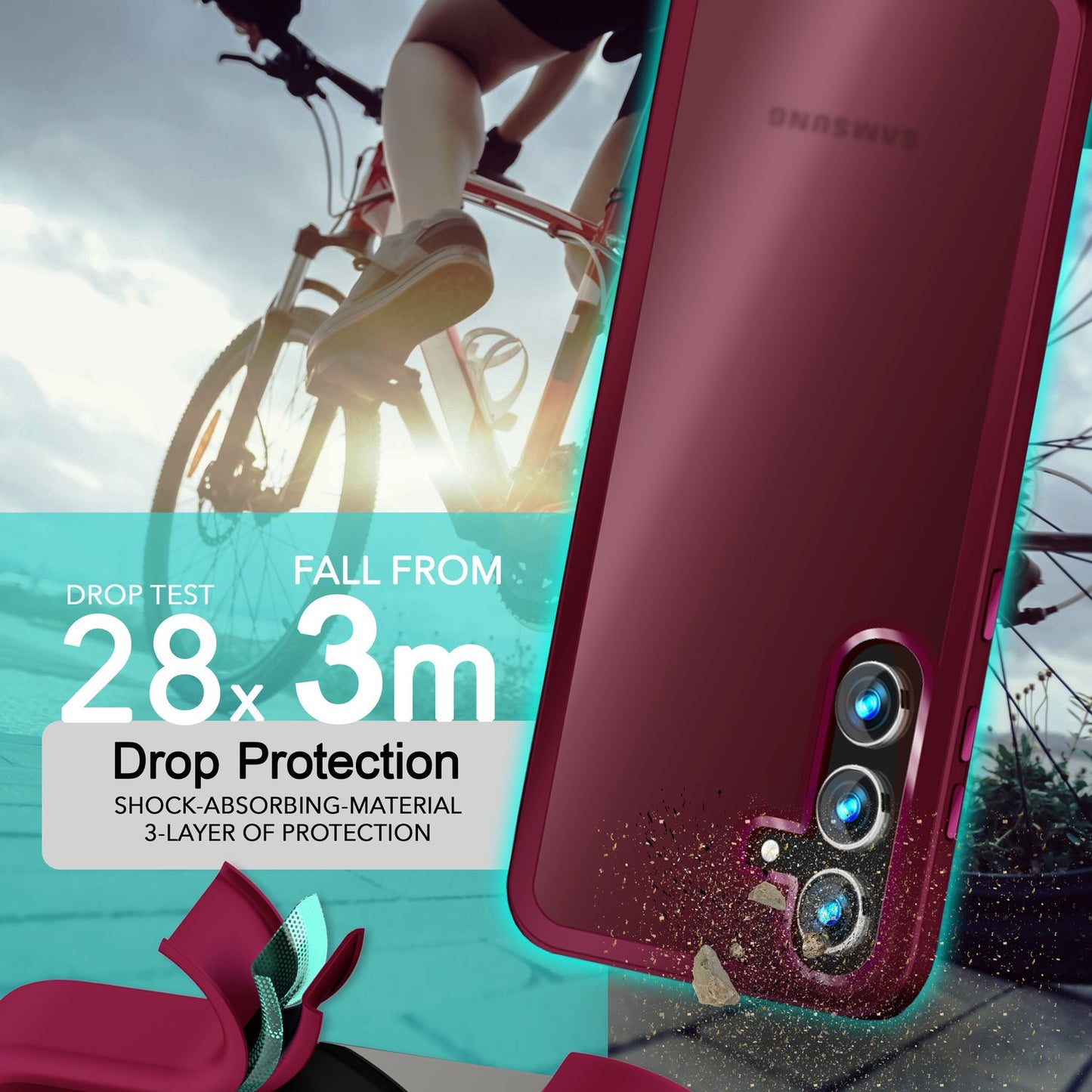 NALIA Matte Handyhülle für Samsung Galaxy S24 Plus – Stoßfester Silikon-Rahmen & Semi-Transparent – FUZION (Anti-Fingerprint Case) – Marke aus Berlin