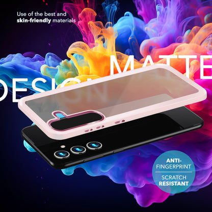 NALIA Matte Handyhülle für Samsung Galaxy S24 Plus – Stoßfester Silikon-Rahmen & Semi-Transparent – FUZION (Anti-Fingerprint Case) – Marke aus Berlin