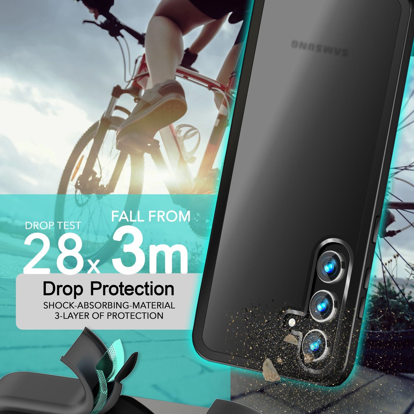NALIA Matte Handyhülle für Samsung Galaxy S24 Plus – Stoßfester Silikon-Rahmen & Semi-Transparent – FUZION (Anti-Fingerprint Case) – Marke aus Berlin