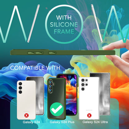 NALIA Matte Handyhülle für Samsung Galaxy S24 Plus – Stoßfester Silikon-Rahmen & Semi-Transparent – FUZION (Anti-Fingerprint Case) – Marke aus Berlin