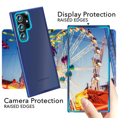 NALIA Matte Handyhülle für Samsung Galaxy S24 Ultra – Stoßfester Silikon-Rahmen & Semi-Transparent – FUZION (Anti-Fingerprint Case) – Marke aus Berlin