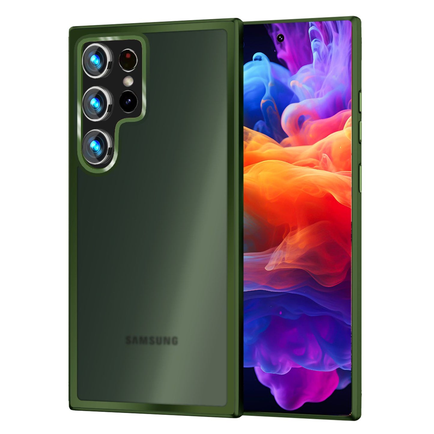 NALIA Matte Handyhülle für Samsung Galaxy S24 Ultra – Stoßfester Silikon-Rahmen & Semi-Transparent – FUZION (Anti-Fingerprint Case) – Marke aus Berlin