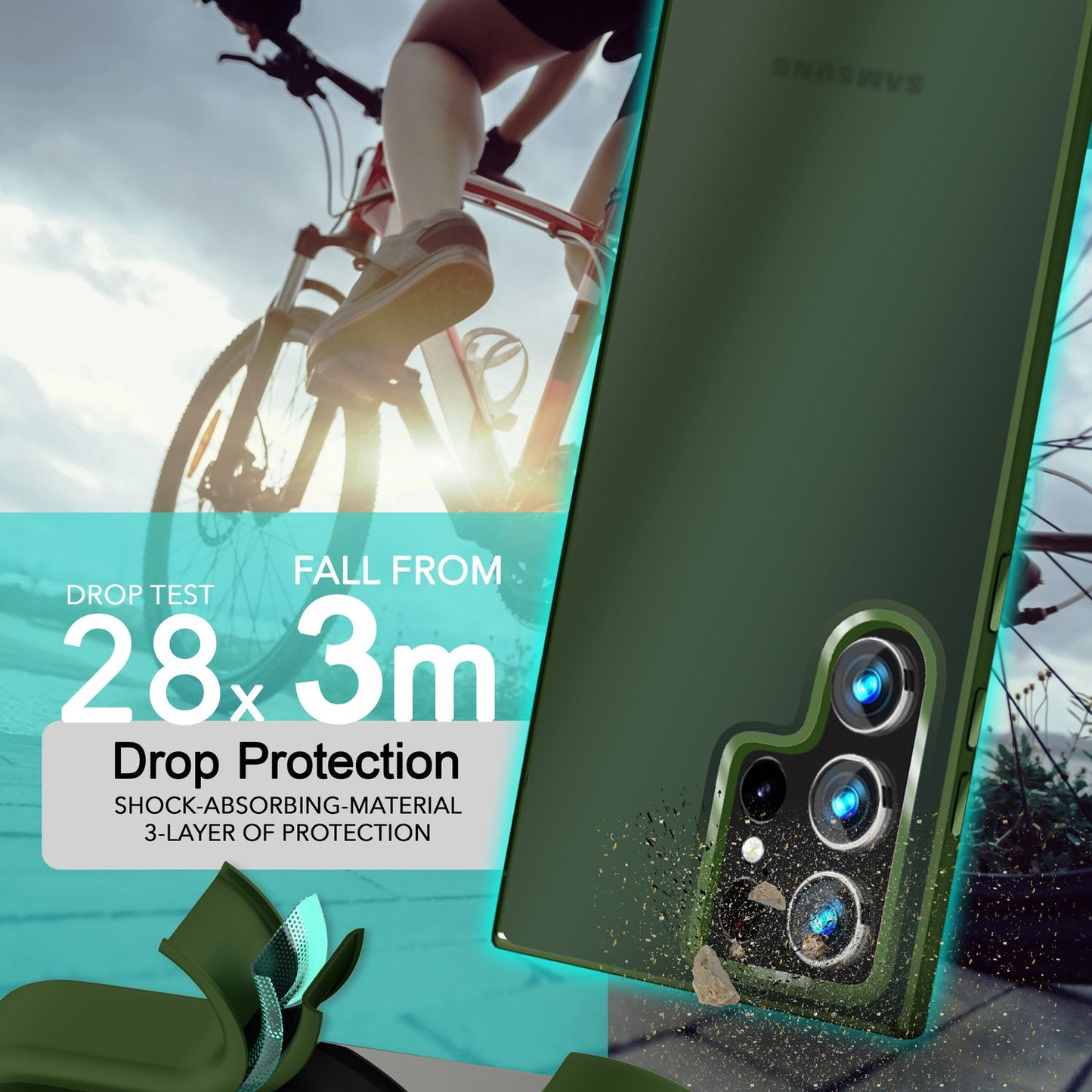 NALIA Matte Handyhülle für Samsung Galaxy S24 Ultra – Stoßfester Silikon-Rahmen & Semi-Transparent – FUZION (Anti-Fingerprint Case) – Marke aus Berlin