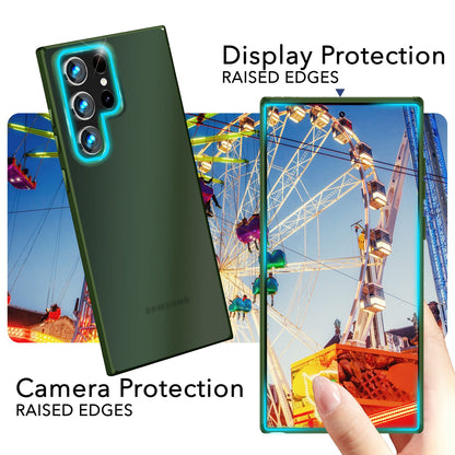 NALIA Matte Handyhülle für Samsung Galaxy S24 Ultra – Stoßfester Silikon-Rahmen & Semi-Transparent – FUZION (Anti-Fingerprint Case) – Marke aus Berlin