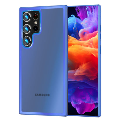 NALIA Matte Handyhülle für Samsung Galaxy S24 Ultra – Stoßfester Silikon-Rahmen & Semi-Transparent – FUZION (Anti-Fingerprint Case) – Marke aus Berlin