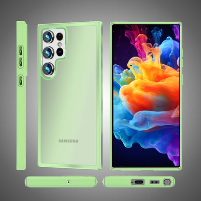 NALIA Matte Handyhülle für Samsung Galaxy S24 Ultra – Stoßfester Silikon-Rahmen & Semi-Transparent – FUZION (Anti-Fingerprint Case) – Marke aus Berlin
