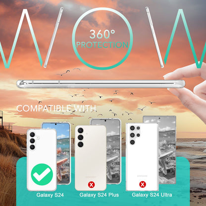 NALIA 360° Hülle für Samsung Galaxy S24 – Vorne & Hinten Schutz – 360GUARD (Full-Body Case) – Marke aus Berlin