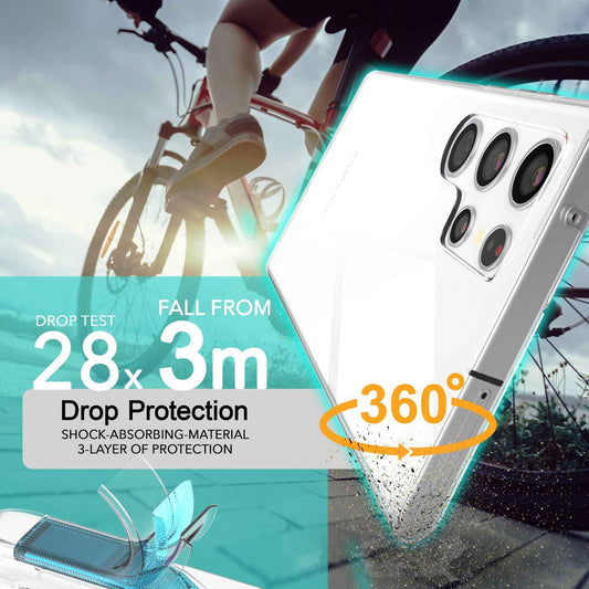 NALIA 360° Hülle für Samsung Galaxy S24 Ultra – Vorne & Hinten Schutz – 360GUARD (Full-Body Case) – Marke aus Berlin