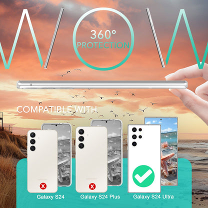 NALIA 360° Hülle für Samsung Galaxy S24 Ultra – Vorne & Hinten Schutz – 360GUARD (Full-Body Case) – Marke aus Berlin