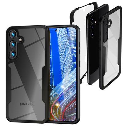 NALIA 360° Hülle für Samsung Galaxy S24 Plus – Vergilbungsfrei & Rutschfester Matt-Rahmen – SURROUND (Full-Body Case mit Kameraschutz) – Marke aus Berlin
