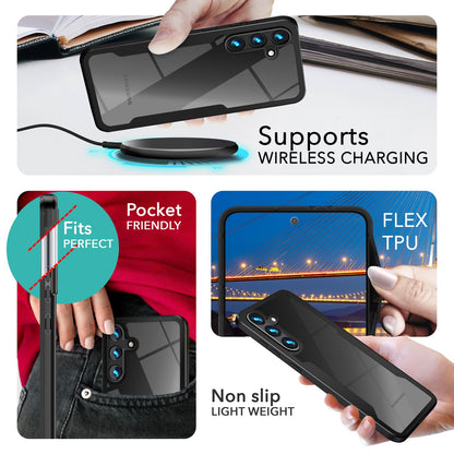 NALIA 360° Hülle für Samsung Galaxy S24 Plus – Vergilbungsfrei & Rutschfester Matt-Rahmen – SURROUND (Full-Body Case mit Kameraschutz) – Marke aus Berlin