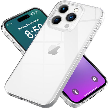 NALIA Transparente Silikonhülle für iPhone 16 Pro – Anti-Gelb & Rutschfest – GLAZE (Handyhülle Kristallklar, Schlank & Stoßfest) – Marke aus Berlin