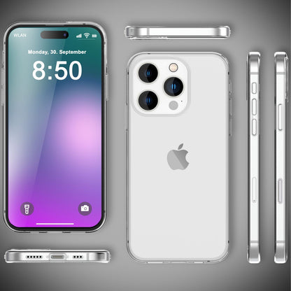 NALIA Transparente Silikonhülle für iPhone 16 Pro – Anti-Gelb & Rutschfest – GLAZE (Handyhülle Kristallklar, Schlank & Stoßfest) – Marke aus Berlin