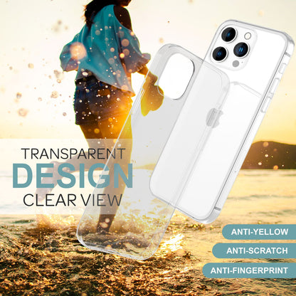 NALIA Transparente Silikonhülle für iPhone 16 Pro Max – Anti-Gelb & Rutschfest – GLAZE (Handyhülle Kristallklar, Schlank & Stoßfest) – Marke aus Berlin