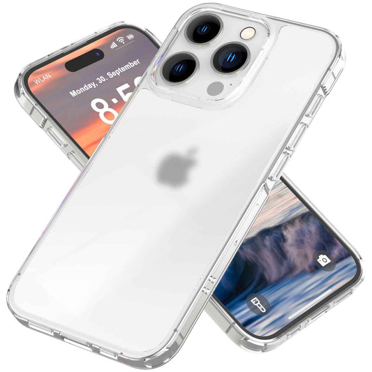 NALIA Matt-Transparentes Case für iPhone 16 Pro – Milchglas-Optik & Anti-Fingerprint – NYTE (Stoßfest, Harte Rückseite & Silikon Bumper) – Marke aus Berlin