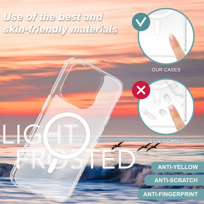 NALIA Mattes Magnet Case für iPhone 16 Pro – MagSafe kompatibel – ONYX (Edle Milchglas-Optik, Anti-Fingerprint & Grip) – Marke aus Berlin