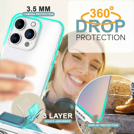 NALIA 360° Hülle für iPhone 16 Pro – Vorne & Hinten Schutz – 360GUARD (Full-Body Case) – Marke aus Berlin