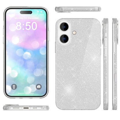 NALIA Glitzerhülle für iPhone 16 – Funkelnder Glitzer-Look & Grip – SHINEPOP (Silikon Case) – Marke aus Berlin