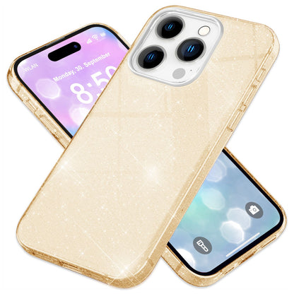 NALIA Glitzerhülle für iPhone 16 Pro Max – Funkelnder Glitzer-Look & Grip – SHINEPOP (Silikon Case) – Marke aus Berlin