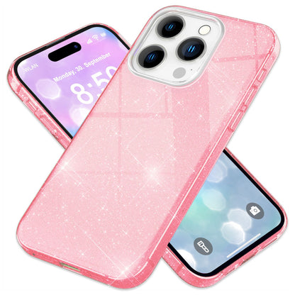 NALIA Glitzerhülle für iPhone 16 Pro Max – Funkelnder Glitzer-Look & Grip – SHINEPOP (Silikon Case) – Marke aus Berlin
