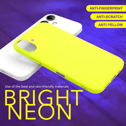 NALIA Neon Silikonhülle für iPhone 16 – Soft-Touch & Signal-Neon – NEONSHOCK (Matte Schutzhülle) – Marke aus Berlin