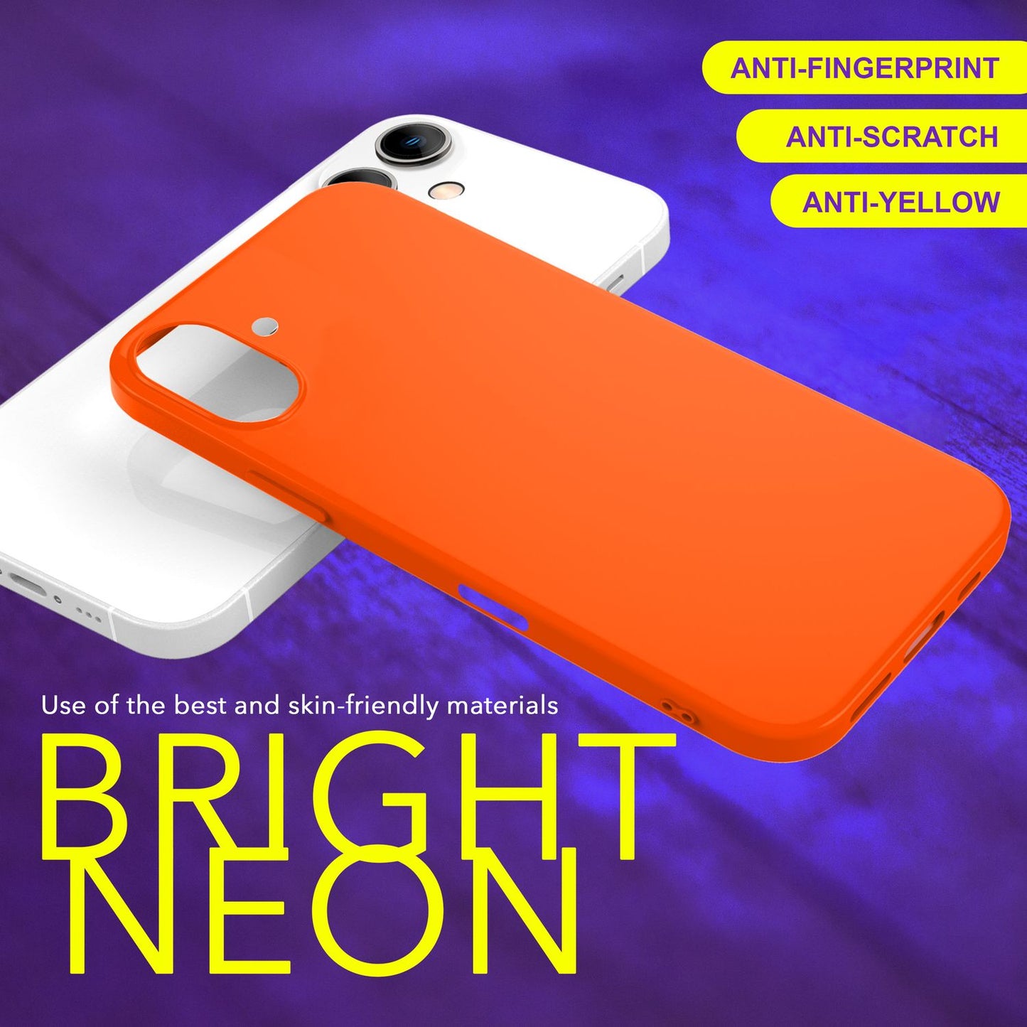 NALIA Neon Silikonhülle für iPhone 16 – Soft-Touch & Signal-Neon – NEONSHOCK (Matte Schutzhülle) – Marke aus Berlin