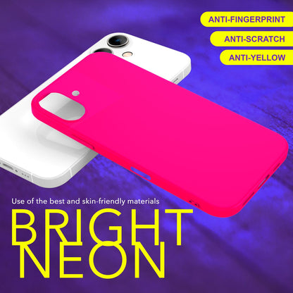 NALIA Neon Silikonhülle für iPhone 16 – Soft-Touch & Signal-Neon – NEONSHOCK (Matte Schutzhülle) – Marke aus Berlin