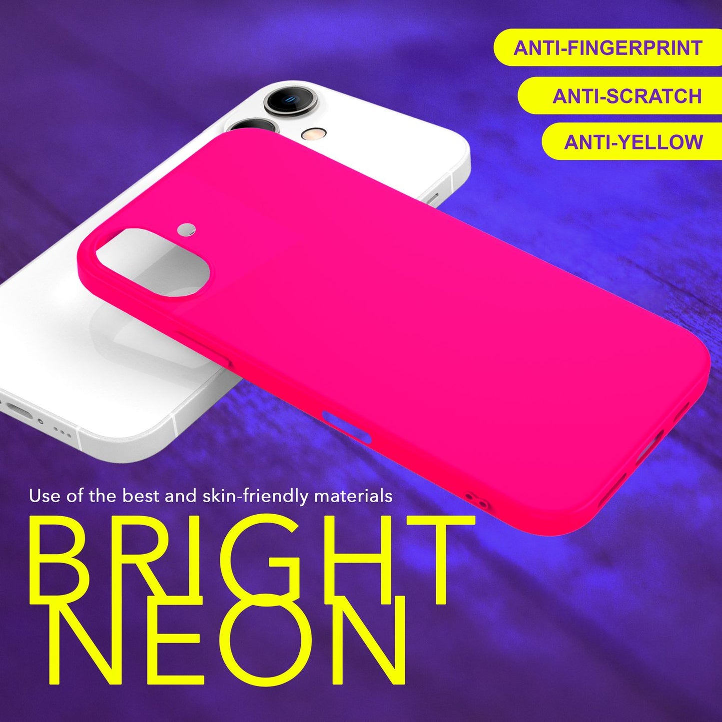 NALIA Neon Silikonhülle für iPhone 16 Plus – Soft-Touch & Signal-Neon – NEONSHOCK (Matte Schutzhülle) – Marke aus Berlin