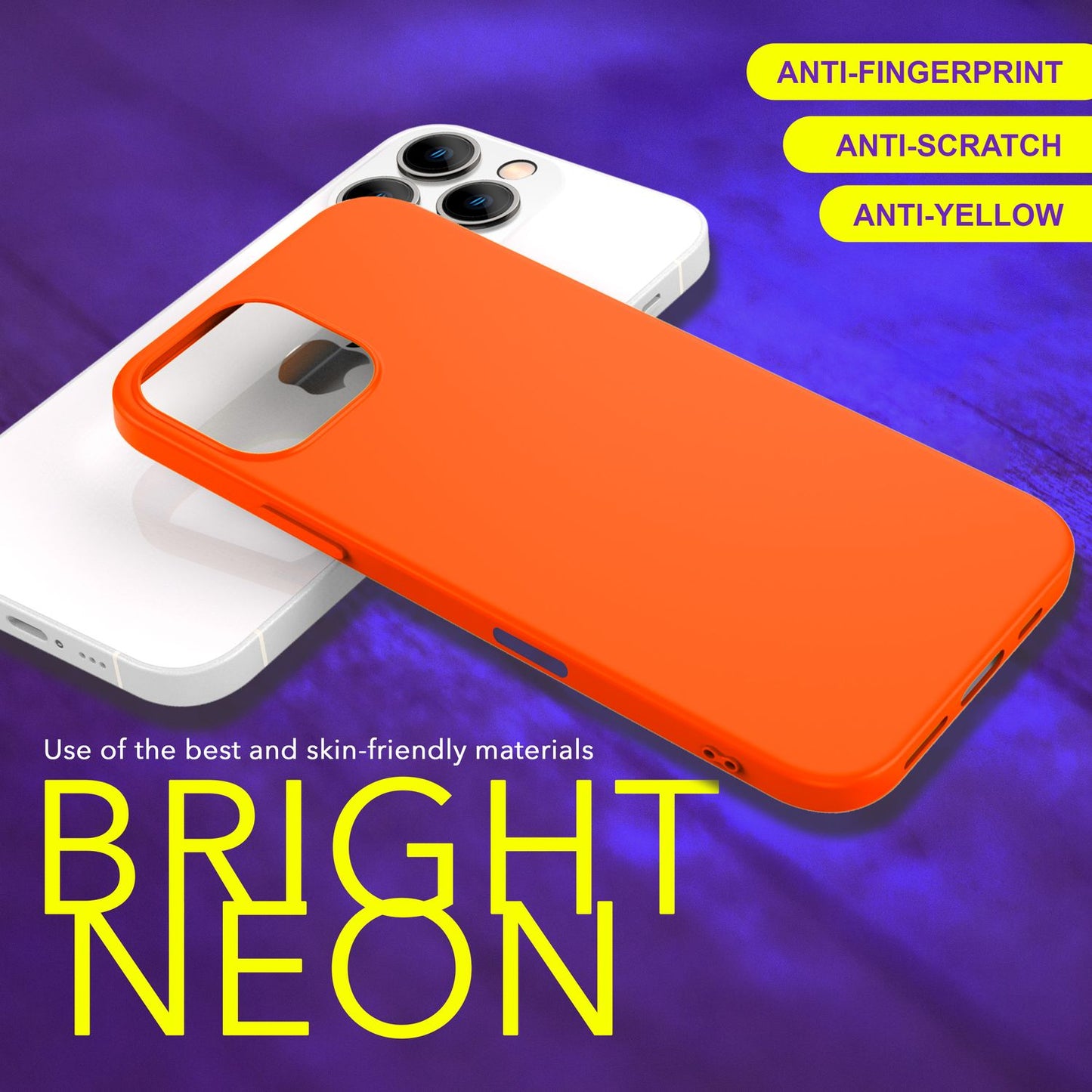 NALIA Neon Silikonhülle für iPhone 16 Pro – Soft-Touch & Signal-Neon – NEONSHOCK (Matte Schutzhülle) – Marke aus Berlin