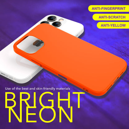NALIA Neon Silikonhülle für iPhone 16 Pro – Soft-Touch & Signal-Neon – NEONSHOCK (Matte Schutzhülle) – Marke aus Berlin