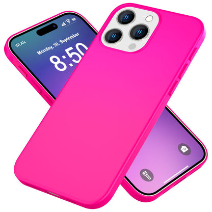 NALIA Neon Silikonhülle für iPhone 16 Pro – Soft-Touch & Signal-Neon – NEONSHOCK (Matte Schutzhülle) – Marke aus Berlin