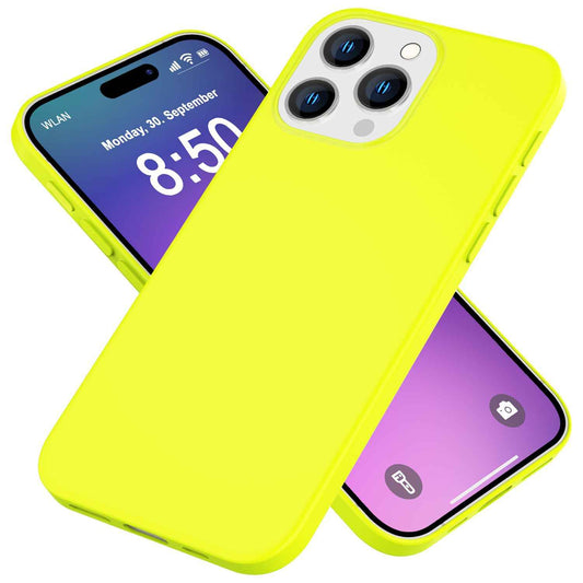 NALIA Neon Silikonhülle für iPhone 16 Pro Max – Soft-Touch & Signal-Neon – NEONSHOCK (Matte Schutzhülle) – Marke aus Berlin