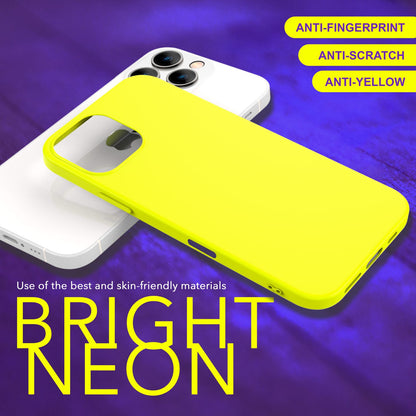 NALIA Neon Silikonhülle für iPhone 16 Pro Max – Soft-Touch & Signal-Neon – NEONSHOCK (Matte Schutzhülle) – Marke aus Berlin