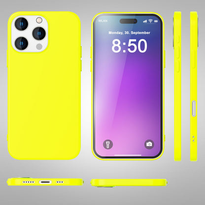 NALIA Neon Silikonhülle für iPhone 16 Pro Max – Soft-Touch & Signal-Neon – NEONSHOCK (Matte Schutzhülle) – Marke aus Berlin
