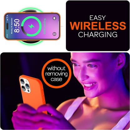NALIA Neon Silikonhülle für iPhone 16 Pro Max – Soft-Touch & Signal-Neon – NEONSHOCK (Matte Schutzhülle) – Marke aus Berlin