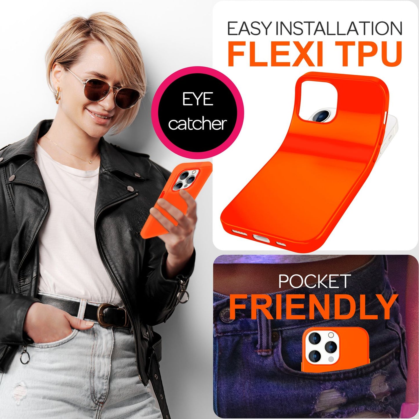 NALIA Neon Silikonhülle für iPhone 16 Pro Max – Soft-Touch & Signal-Neon – NEONSHOCK (Matte Schutzhülle) – Marke aus Berlin