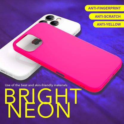 NALIA Neon Silikonhülle für iPhone 16 Pro Max – Soft-Touch & Signal-Neon – NEONSHOCK (Matte Schutzhülle) – Marke aus Berlin