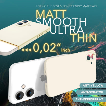 NALIA Ultra Slim Hardcase für iPhone 16 – Anti-Fingerabdruck & 0.5mm Dünn – PUREFIT (Matt & Leicht) – Marke aus Berlin