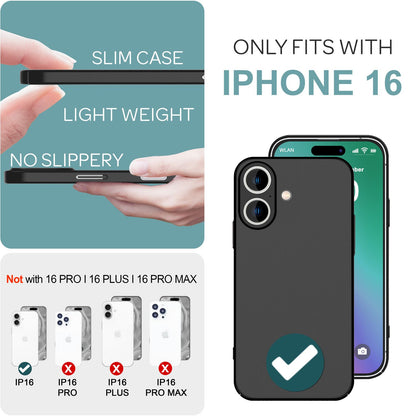 NALIA Ultra Slim Hardcase für iPhone 16 – Anti-Fingerabdruck & 0.5mm Dünn – PUREFIT (Matt & Leicht) – Marke aus Berlin