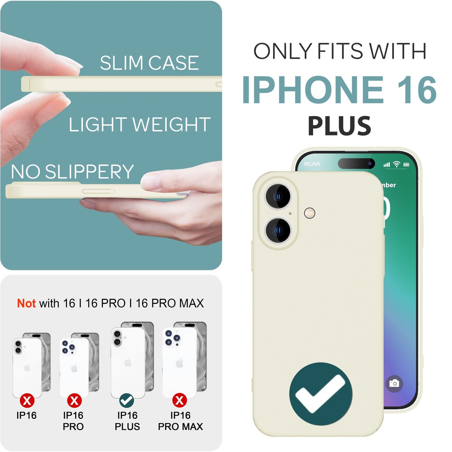 NALIA Ultra Slim Hardcase für iPhone 16 Plus – Anti-Fingerabdruck & 0.5mm Dünn – PUREFIT (Matt & Leicht) – Marke aus Berlin