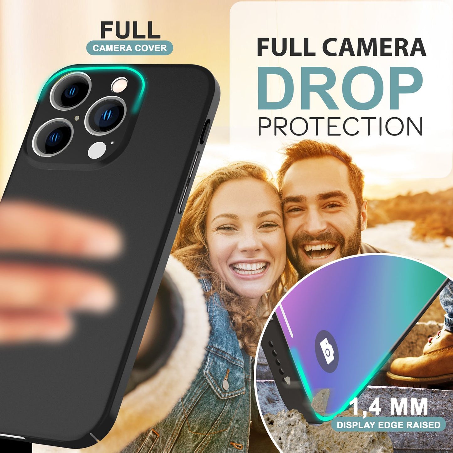 NALIA Ultra Slim Hardcase für iPhone 16 Pro – Anti-Fingerabdruck & 0.5mm Dünn – PUREFIT (Matt & Leicht) – Marke aus Berlin