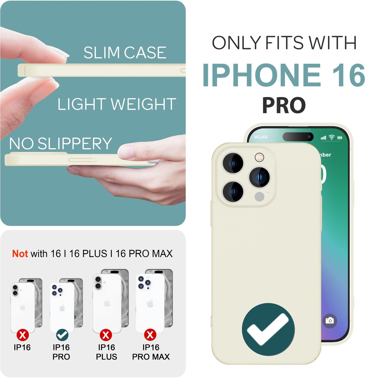 NALIA Ultra Slim Hardcase für iPhone 16 Pro – Anti-Fingerabdruck & 0.5mm Dünn – PUREFIT (Matt & Leicht) – Marke aus Berlin