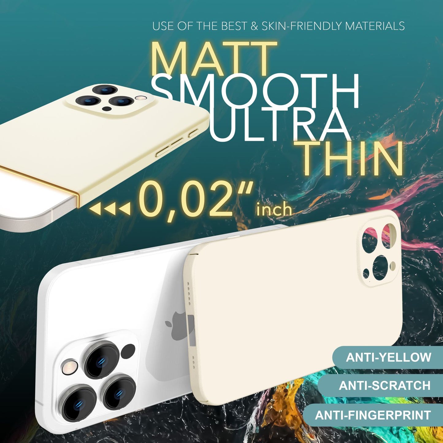 NALIA Ultra Slim Hardcase für iPhone 16 Pro Max – Anti-Fingerabdruck & 0.5mm Dünn – PUREFIT (Matt & Leicht) – Marke aus Berlin